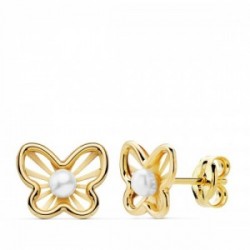 Pendientes mariposa de oro 18 quilates